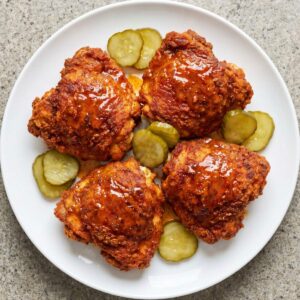 Air Fryer Nashville Hot Chicken Thighs