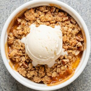 Air Fryer Peach Crisp