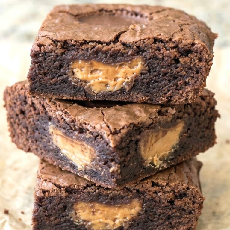 Air Fryer Peanut Butter Cup Brownies