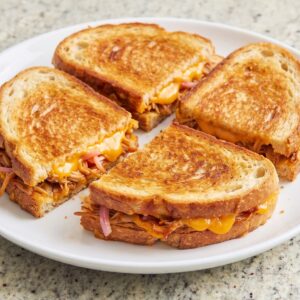 Air Fryer Pulled Pork Grilled Cheese