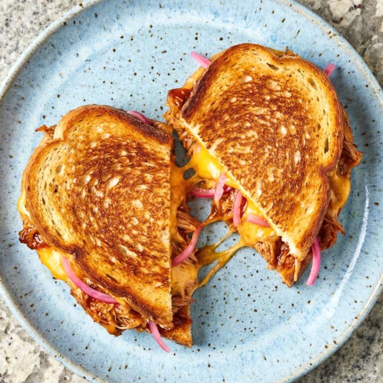 Air Fryer Pulled Pork Grilled Cheese