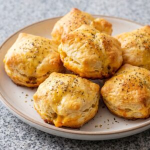 Air Fryer Sausage & Cheese Biscuit Bites