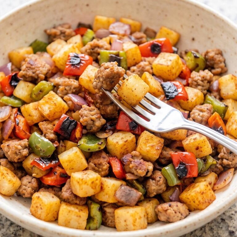 Air Fryer Sausage & Pepper Breakfast Hash