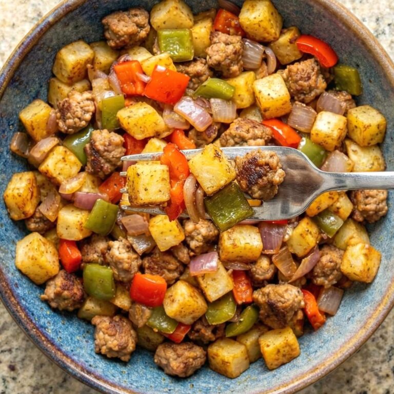 Air Fryer Sausage & Pepper Breakfast Hash