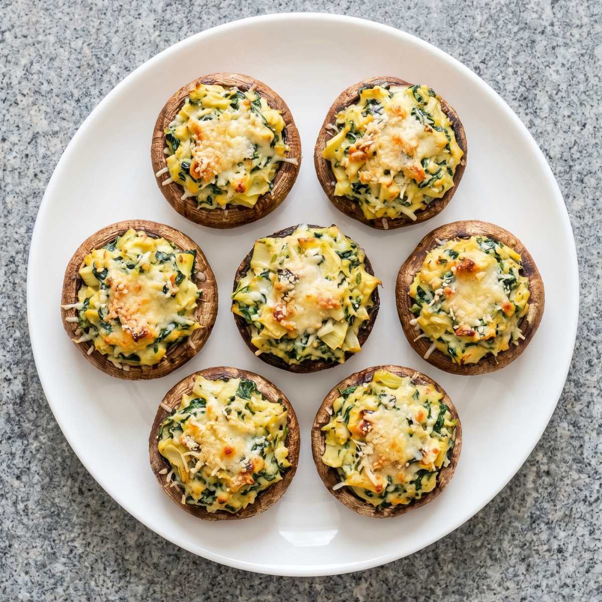 Air Fryer Spinach Artichoke Stuffed Mushrooms