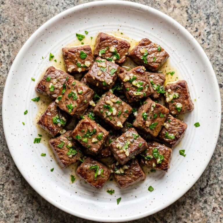 Air Fryer Steak Bites with Garlic Butter