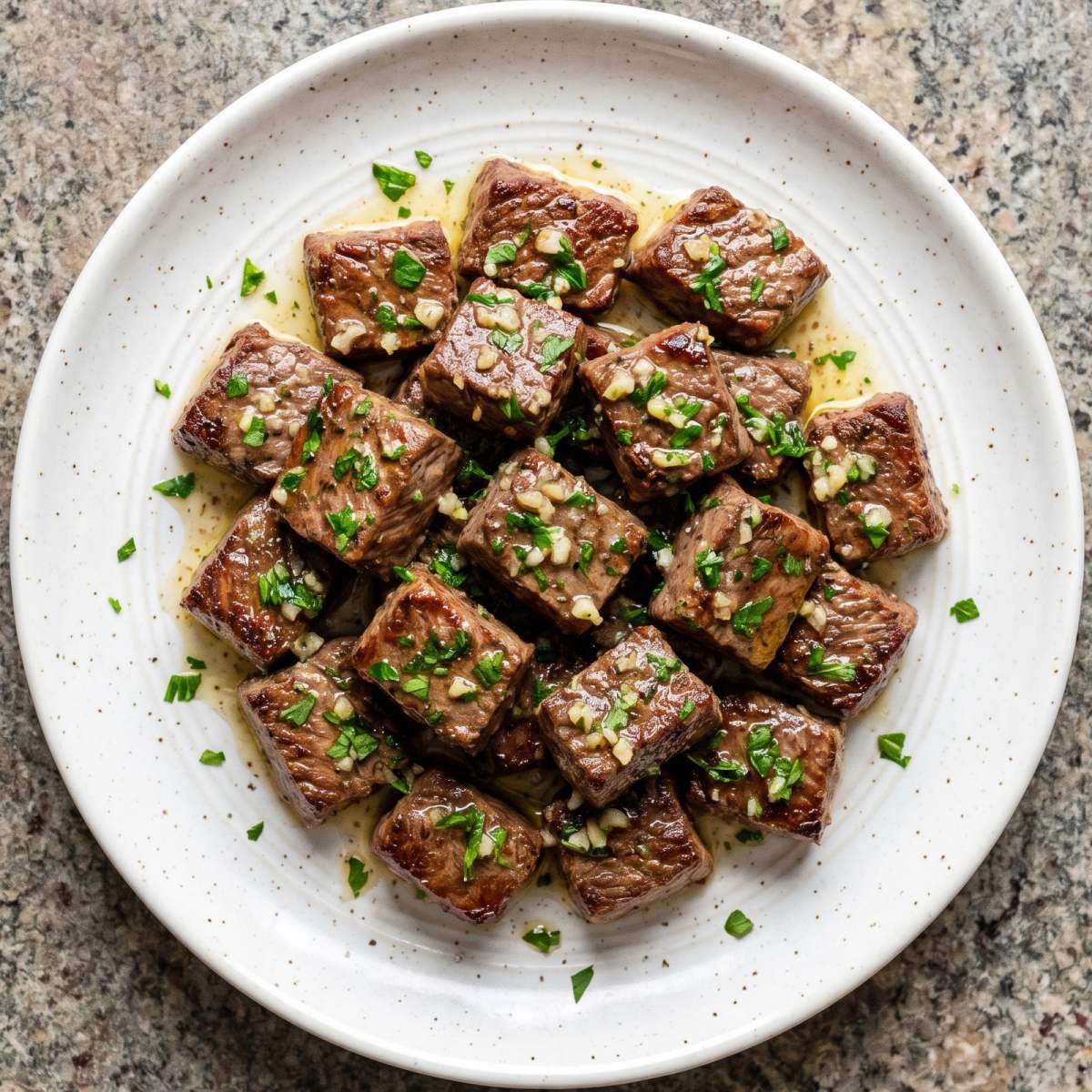 Air Fryer Steak Bites with Garlic Butter