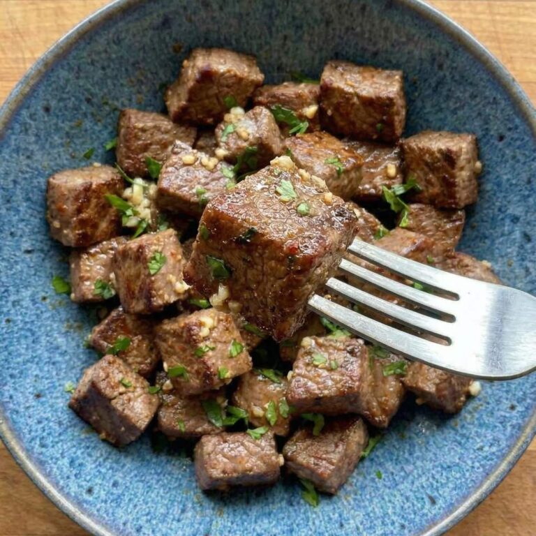 Air Fryer Steak Bites with Garlic Butter