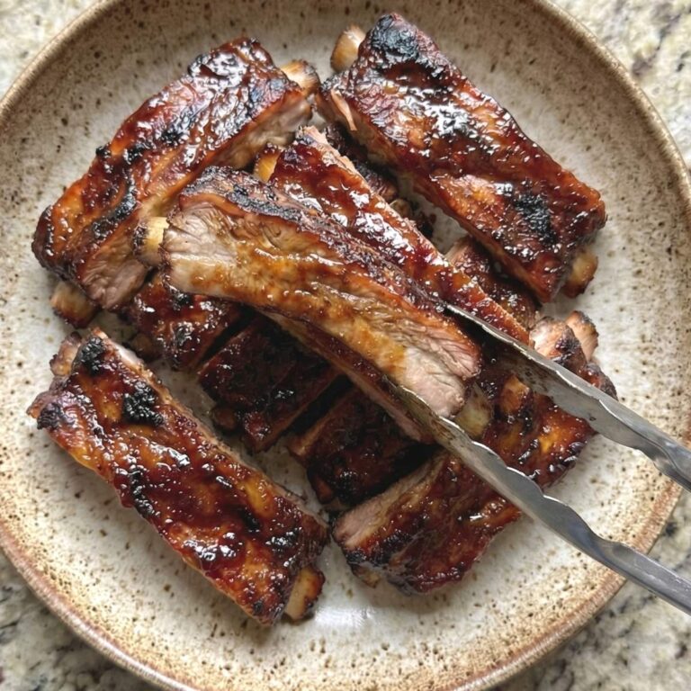 Air Fryer Sticky BBQ Pork Ribs