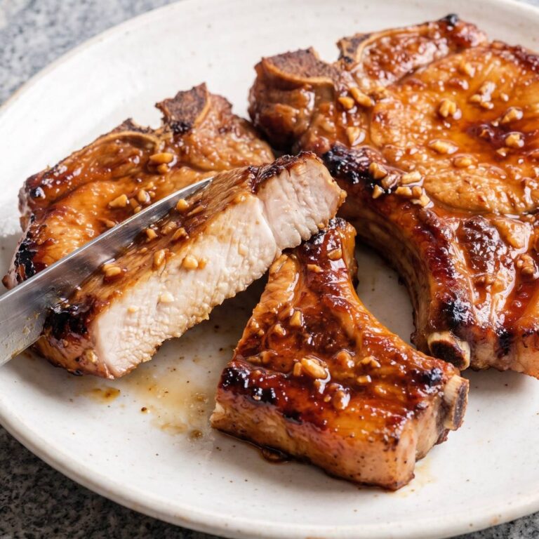 Air Fryer Sticky Honey Soy Pork Chops