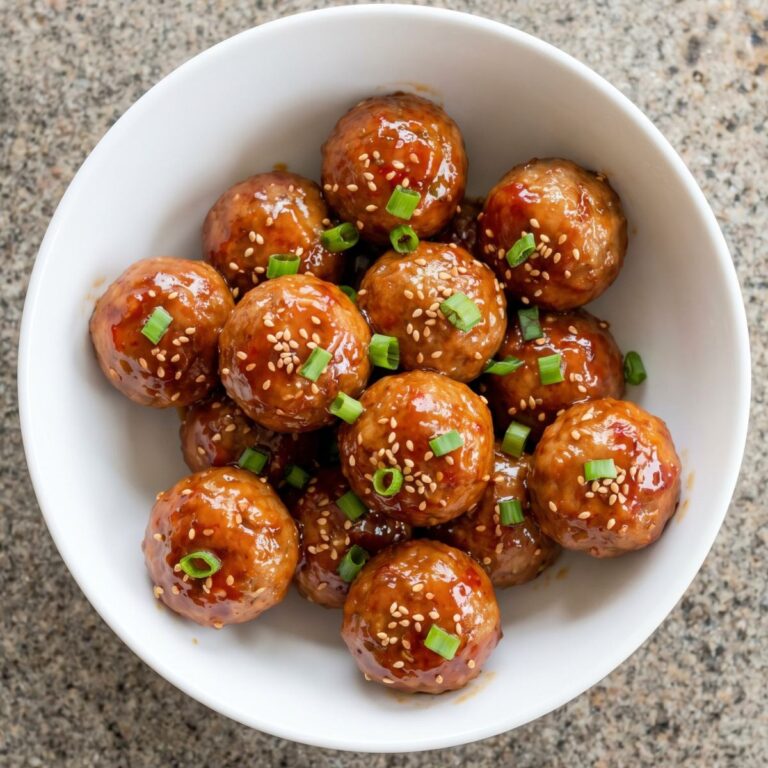 Air Fryer Sweet Chili Glazed Meatballs