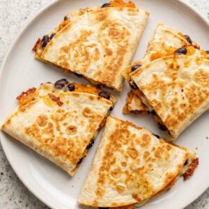 Air Fryer Sweet Potato & Black Bean Quesadillas