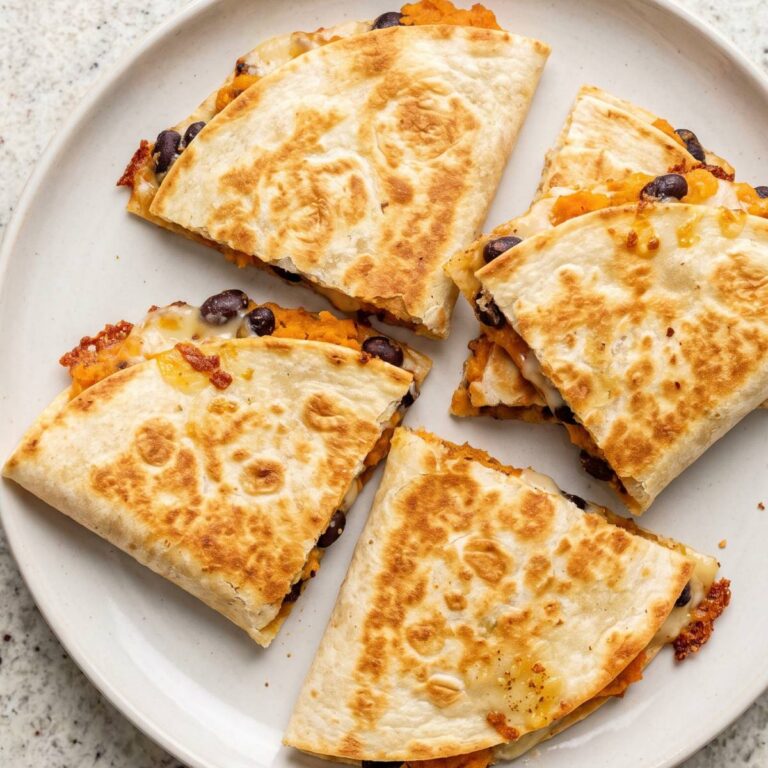 Air Fryer Sweet Potato & Black Bean Quesadillas