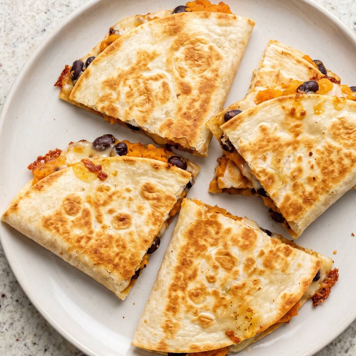 Air Fryer Sweet Potato & Black Bean Quesadillas