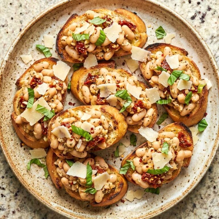 Air Fryer Tuscan White Bean Bruschetta