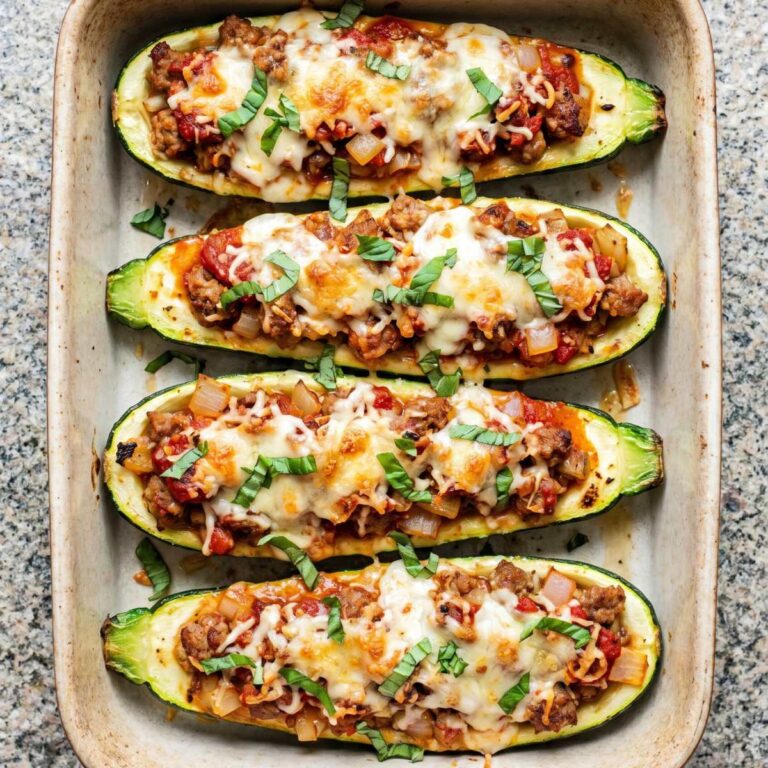 Air Fryer Zucchini Boats
