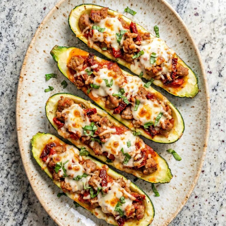 Air Fryer Zucchini Boats