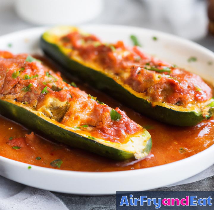 Air Fryer Zucchini Boats Tasty & Easy Recipe AirFryAndEat